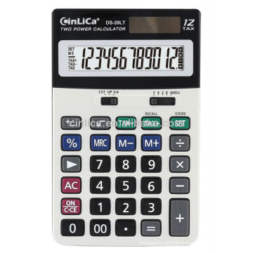 Calculateur d&#39;impôt à 12 chiffres blanc et gris
